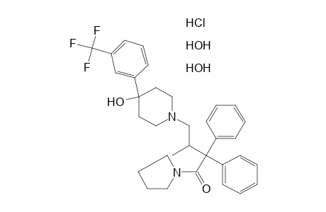 1-[3,3-diphenyl-2-methyl-4-oxo-4-(1-pyrrolidinyl)butyl]-4-(alpha,alpha,alpha-trifluoro-m-tolyl)-4-piperidinol, monohydrochloride, dihydrate