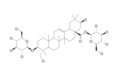 LUCYOSIDE-E;21-BETA-HYDROXY-3-O-BETA-D-GLUCOPYRANOSYL-HEDERAGENIN-28-O-BETA-GLUCOPYRANOSYLESTER