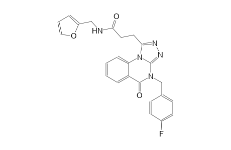 [1,2,4]triazolo[4,3-a]quinazoline-1-propanamide, 4-[(4-fluorophenyl)methyl]-N-(2-furanylmethyl)-4,5-dihydro-5-oxo-