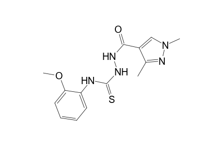 1H-Pyrazole-4-carboxylic acid, 1,3-dimethyl-, N'-[[(2-methoxyphenyl)amino]carbonothioyl]hydrazide