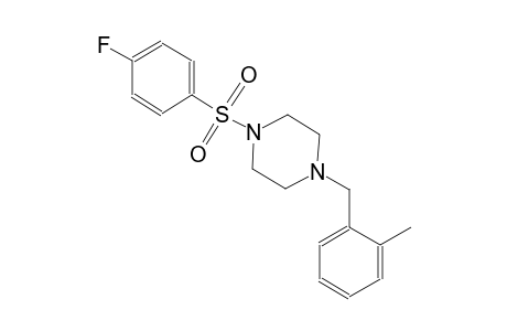 1-[(4-fluorophenyl)sulfonyl]-4-(2-methylbenzyl)piperazine