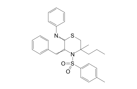 3-Benzylidene-5-methyl-N-phenyl-5-propyl-4-tosylthiomorpholin-2-imine