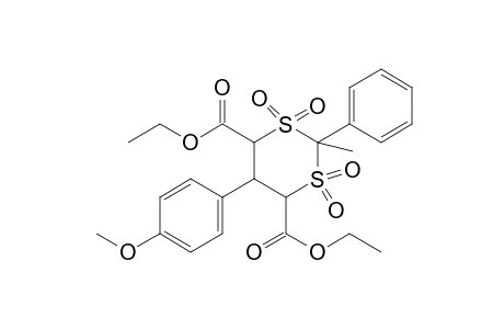 5-(p-methoxphenyl)-2-methyl-2-phenyl-m-dithiane-4,6-dicarboxylic acid, diethyl ester, 1,1,3,3-tetraoxide