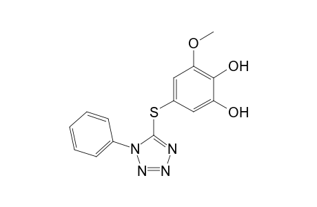 3-Methoxy-5-((1-phenyl-1H-tetrazol-5-yl)thio)benzene-1,2-diol