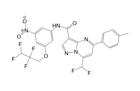 7-(difluoromethyl)-5-(4-methylphenyl)-N-[3-nitro-5-(2,2,3,3-tetrafluoropropoxy)phenyl]pyrazolo[1,5-a]pyrimidine-3-carboxamide