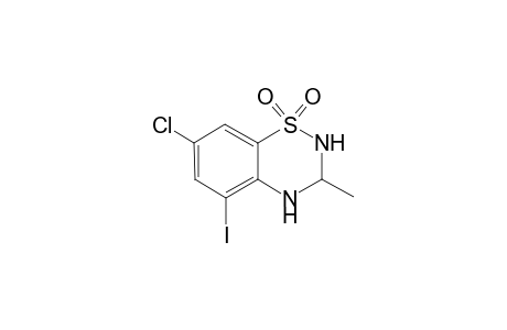 7-chloro-5-iodo-3-methyl-3,4-dihydro-2H-1,2,4-benzothiadiazine 1,1-dioxide