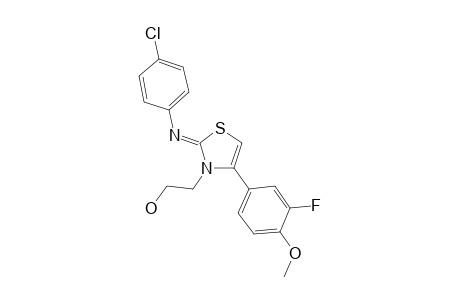 2-(2-[(4-chlorophenyl)imino]-4-(3-fluoro-4-methoxyphenyl)-1,3-thiazol-3(2H)-yl)ethanol