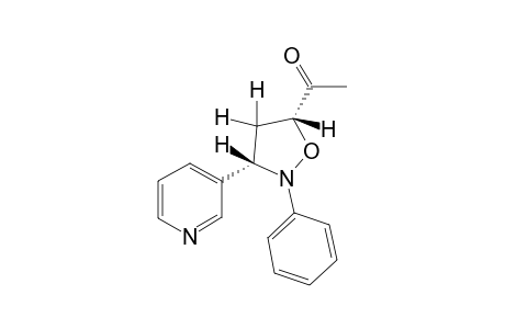 SYN-5-ACETYL-2-PHENYL-3-(3-PYRIDYL)-ISOXAZOLIDINE