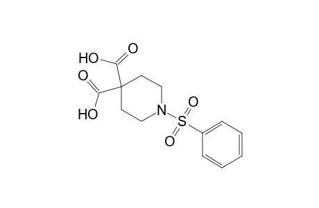 1-(phenylsulfonyl)-4,4-piperidinedicarboxylic acid