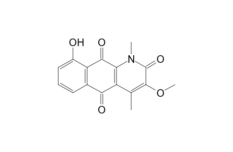 MARCANINE-E,3-METHOXY-8-HYDROXY-N,4-DIMETHYL-1-AZA-2,9,10-ANTHRACENETRIONE