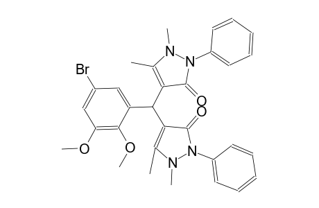 4-[(5-bromo-2,3-dimethoxyphenyl)(1,5-dimethyl-3-oxo-2-phenyl-2,3-dihydro-1H-pyrazol-4-yl)methyl]-1,5-dimethyl-2-phenyl-1,2-dihydro-3H-pyrazol-3-one