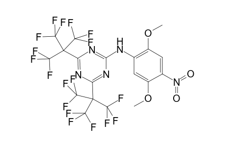 2-(2,5-Dimethoxy-4-nitroanilino)-4,6-bis[2,2,2-trifluoro-1,1-bis(trifluoromethyl)ethyl]-1,3,5-triazine