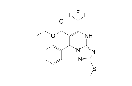 Ethyl 7-(phenyl)-2-methylthio-5-trifluoromethyl-4,7-dihydro-1,2,4-triazolo[1,5-a]pyrimidine-6-carboxylate