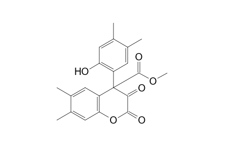 6,7-dimethyl-2,3-dioxo-4-(6-hydroxy-3,4-xylyl)-4-chromancarboxylic acid, methyl ester