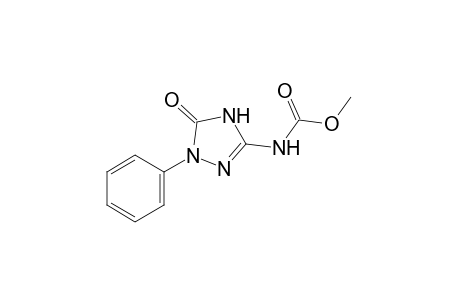 5-oxo-1-phenyl-delta square-1,2,4-triazoline-3-carbamic acid, methyl ester