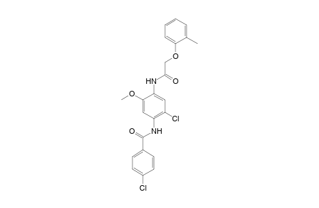 5'-Chloro-4'-(4-chlorobenzamido)-2'-methoxy-2-(2-methylphenoxy)acetanilide
