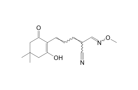 [3-(4,4-dimethyl-2-hydroxy-6-oxo-1-cyclohexen-1-yl)allylidene]malonaldehydonitrile, 3-(O-methyloxime)