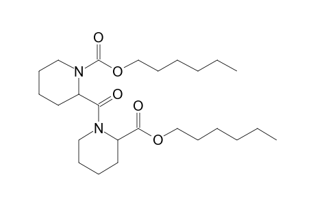 Pipecolylpipecolic acid, N-hexyloxycarbonyl-, hexyl ester