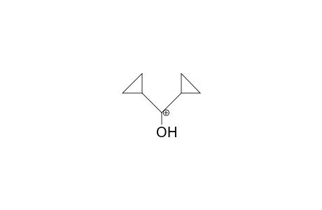 Dicyclopropyl-hydroxy-carbenium cation