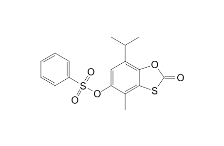 7-isopropyl-4-methyl-2-oxo-1,3-benzoxathiol-5-yl benzenesulfonate