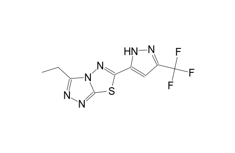 3-ethyl-6-[3-(trifluoromethyl)-1H-pyrazol-5-yl][1,2,4]triazolo[3,4-b][1,3,4]thiadiazole