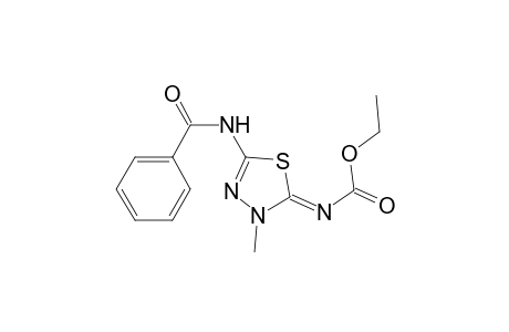 5-BENZOYL-AMINO-2-ETHOXY-CARBONYL-IMINO-3-METHYL-1,3,4-THIADIAZOLINE