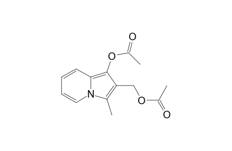 2-Indolizinemethanol, 1-(acetyloxy)-3-methyl-, acetate (ester)