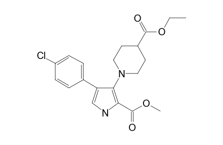 1-[2-carbomethoxy-4-(4-chlorophenyl)-1H-pyrrol-3-yl]isonipecotic acid ethyl ester