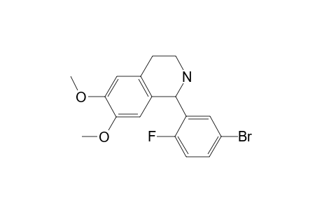 1-(5-Bromanyl-2-fluoranyl-phenyl)-6,7-dimethoxy-1,2,3,4-tetrahydroisoquinoline