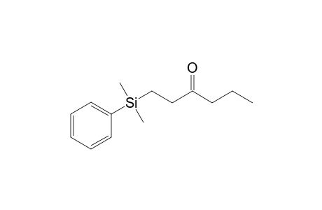 1-(Dimethyl(phenyl)silyl)hexan-3-one