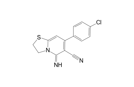 5-azanylidene-7-(4-chlorophenyl)-2,3-dihydro-[1,3]thiazolo[3,2-a]pyridine-6-carbonitrile