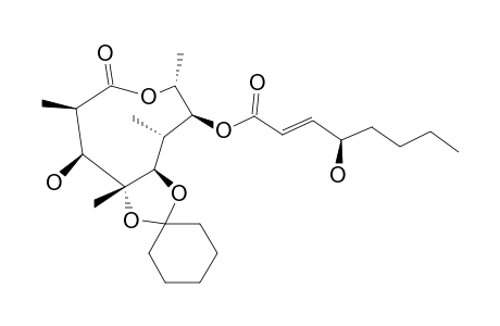 (2R,3S,4R,5R,6R,7S,8R)-4,5-(CYCLOHEXYLIDENEDIOXY)-3-HYDROXY-2,4,6-TRIMETHYLNONAN-8-OLID-7-YL-(E)-(R)-4-HYDROXY-2-OCTENOATE