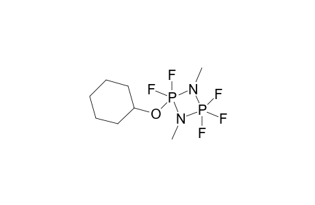 1,3,2,4-Diazadiphosphetidine, 2-(cyclohexyloxy)-2,2,4,4,4-pentafluoro-2,2,4,4-tetrahydro-1,3-dimethyl-