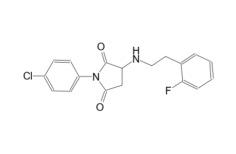 1-(4-chlorophenyl)-3-{[2-(2-fluorophenyl)ethyl]amino}-2,5-pyrrolidinedione
