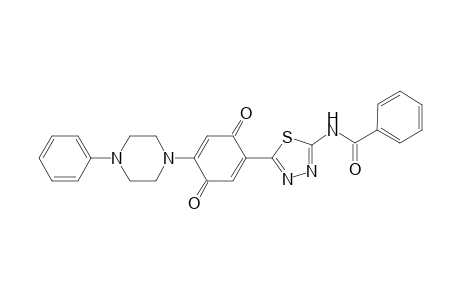 5-(3'-Benzoylamino-2',4',5'-thiadiazolyl)-2-(4''-piperazin-1"-yl)-1,4-benzoquinone