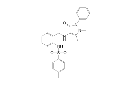 N-(2-{[(1,5-dimethyl-3-oxo-2-phenyl-2,3-dihydro-1H-pyrazol-4-yl)amino]methyl}phenyl)-4-methylbenzenesulfonamide