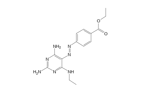 p-{[2,4-diamino-6-(ethylamino)pyrimidin-5-yl]azo}benzoic acid, ethyl ester
