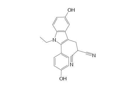 [1-Ethyl-5-hydroxy-2-(p-hydroxyphenyl)indol-3-yl]-methylnalonyl-1,3-dinitrile