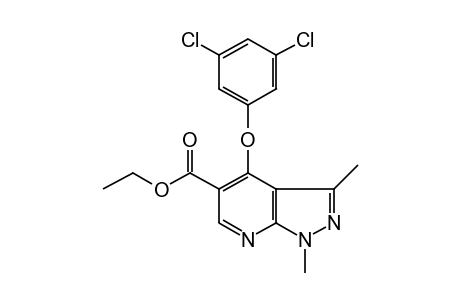 4-(3,5-dichlorophenoxy)-1,3-dimethyl-1H-pyrazolo[3,4-b]pyridine-5-carboxylic acid, ethyl ester