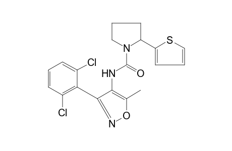 N-[3-(2,6-dichlorophenyl)-5-methyl-4-isoxazolyl]-2-(2-thienyl)-1-pyrrolidinecarboxamide