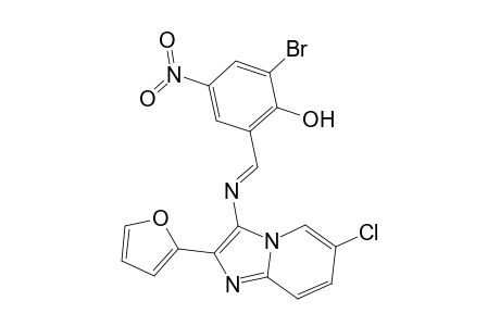 3-(3-Bromo-2-hydroxy-5-nitrobenzylideneamino)-6-chloro-2-(2-furyl)imidazo[1,2-a]pyridine