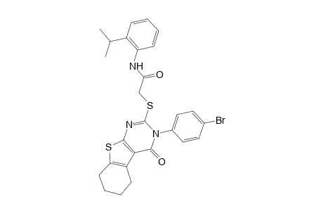 2-{[3-(4-bromophenyl)-4-oxo-3,4,5,6,7,8-hexahydro[1]benzothieno[2,3-d]pyrimidin-2-yl]sulfanyl}-N-(2-isopropylphenyl)acetamide