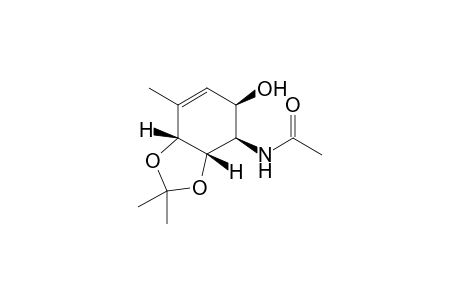 (1S, 2R, 5R, 6R)-6-Acetylamino-1,2-O-isopropylidene-3-methylcyclohex-3-ene, 1,2,5-triol