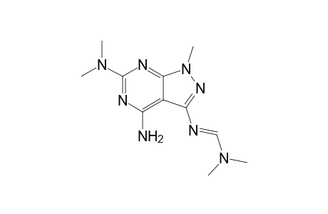 4-Amino-6-dimethylamino-3-dimethylaminoazomethino-1-methylpyrazolo[3,4-d]pyrimidine