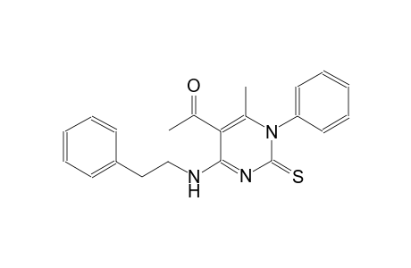 1-{6-methyl-1-phenyl-4-[(2-phenylethyl)amino]-2-thioxo-1,2-dihydro-5-pyrimidinyl}ethanone