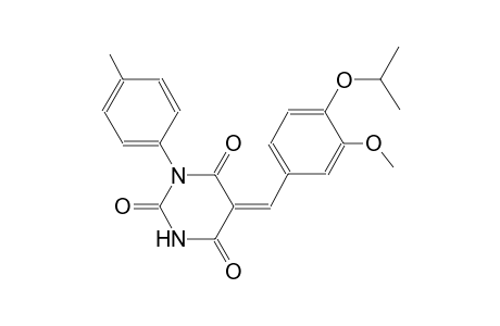 (5Z)-5-(4-isopropoxy-3-methoxybenzylidene)-1-(4-methylphenyl)-2,4,6(1H,3H,5H)-pyrimidinetrione