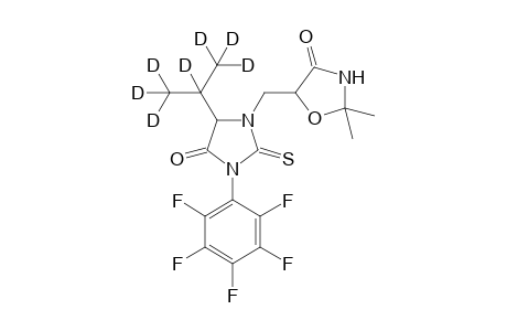 2,2-Dimethyl-5-[[4-oxo-3-(2,3,4,5,6-pentafluorophenyl)-5-[1,2,2,2-tetradeuterio-1-(trideuteriomethyl)ethyl]-2-thioxo-imidazolidin-1-yl]methyl]oxazolidin-4-one