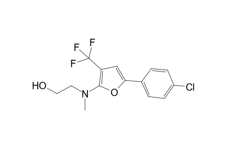 5-(4-CHLOROPHENYL)-2-[(2-HYDROXYETHYL)-METHYLAMINO]-3-(TRIFLUOROMETHYL)-FURAN