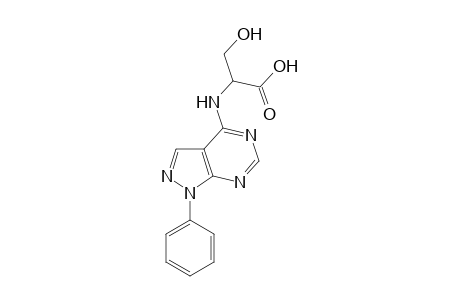 3-Hydroxy-2-(1-phenyl-1H-pyrazolo[3,4-d]pyrimidin-4-ylamino)propanoic acid