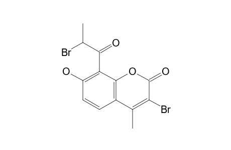 3-bromo-8-(2-bromopropionyl)-7-hydroxy-4-methylcoumarin